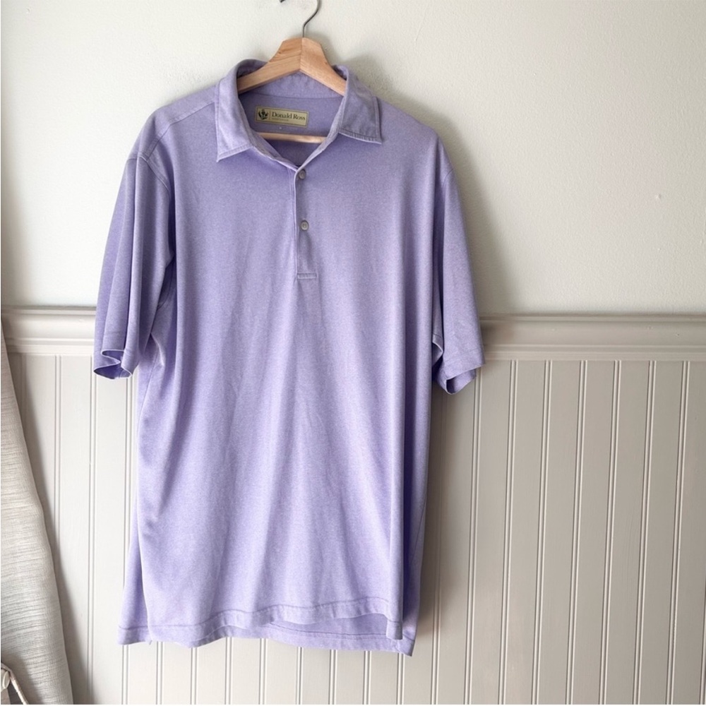 Donald Ross Classic Lavender Polo Shirt for Men Size Medium